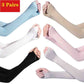 3 Pairs Women Long Gloves Ice Silk Sunscreen Arm Sleeves Sun UV Protection Arm Warmer Half Finger Sleeves