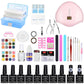 Manicure Set Nail Gel Polish Set Gel Varnish Poly Gel Builder Nail Art Kit 54W UV Lamp Nail Dryer