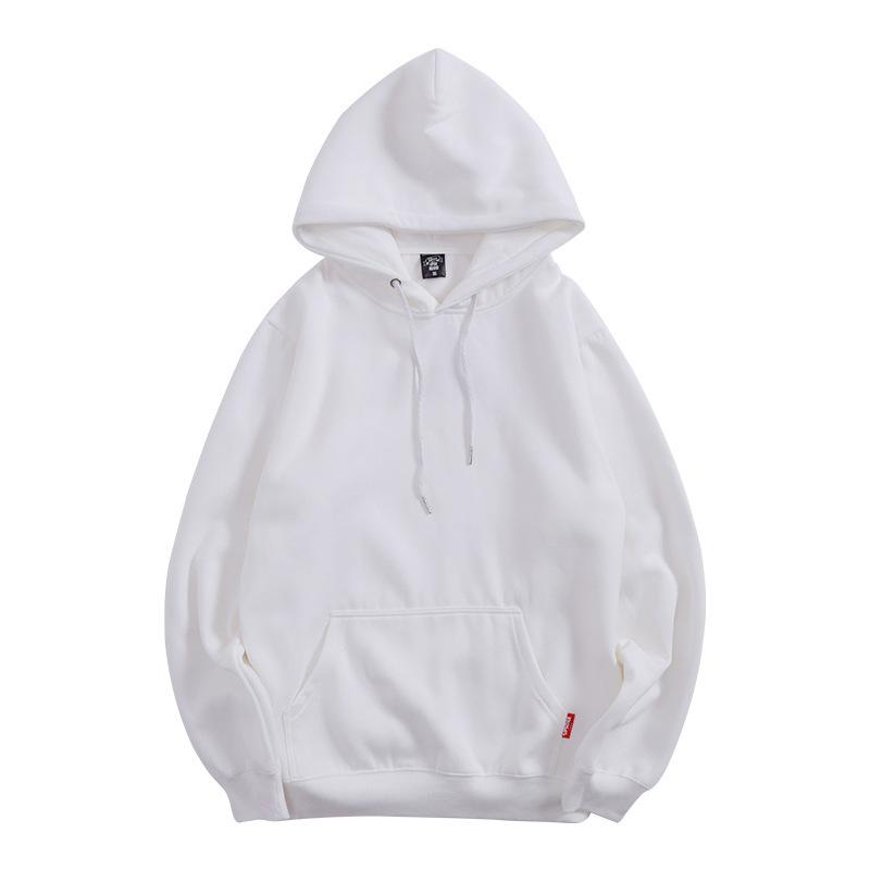 Plus Size Hoodie Candy Color Sisters Couple Loose Hooded Solid Color Sweater Class Clothes Girlfriends Jacket  Long Sleeve Pockets Pullover Sweatshirt