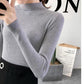 Autumn and Winter Half Turtleneck Short Sweater Long-sleeved Bottoming Solid Color Top