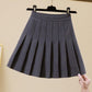 Pleated Skirt Women's Summer College Style High Waist A-line Skirt All-match Short Black Skirt