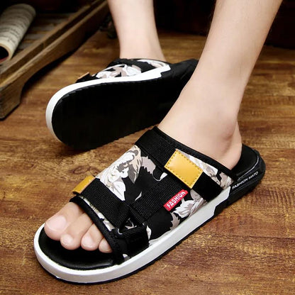 One-word Slippers Men's Summer Sandals Men's Beach Shoes Sandals and Slippers Men's Tide Drag Breathable