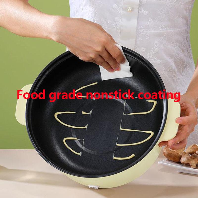 800W Mini Electric Cookware Wok Heat Pot Set Electric Steamer Non-stick Pot Kitchen Supplies for Family