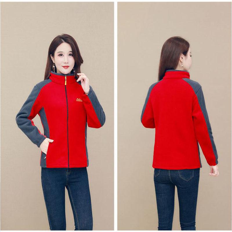 Winter Ladies Stand-collar Fleece Jacket Fashion Casual Thick Warm Short Cardigan Jacket Suitable for Women