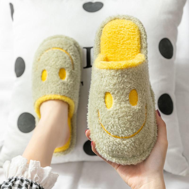 Autumn and Winter Pure Cotton Slippers Indoor Non-slip Soft-soled Shoes Warm Simple Plush Cotton Shoes