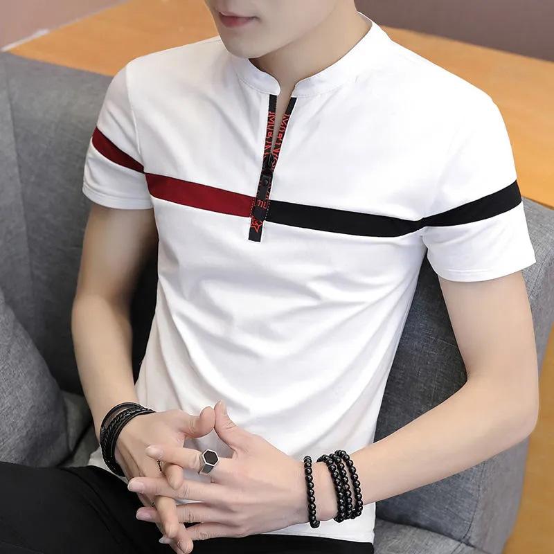 Short Sleeve T-Shirt Men's Cotton Casual Half Sleeve T-Shirt Summer Men's Top Teen Polo Shirt