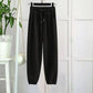 Fried Street Western Style Suit Women's Fashion Short Solid Color Sweater Spring Autumn Sports Leisure Leggings Two-piece Set Women