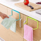4Pcs Towel Rack Cabinet Door Back Type Single Rod Plastic Rag Rack Drawer Hanging Towel Bar Holder Racks