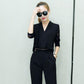 Chiffon Shirt + Foot Pants Casual Small Fragrance Ladies Professional Suit Women's Two-piece Casual and Comfortable