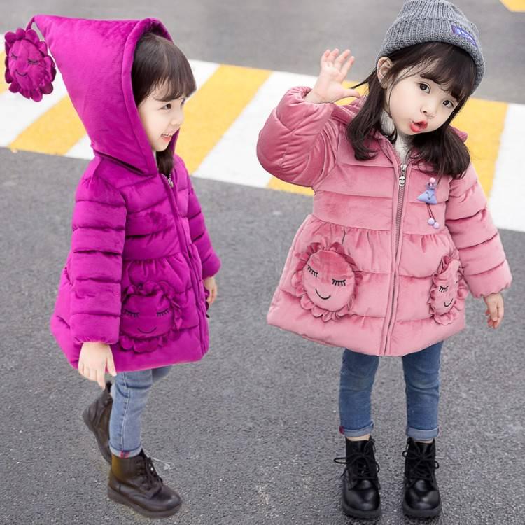 Warm Thickening Baby Girl Winter Jacket Children Outerwear Windproof Baby Girls Cute Coats