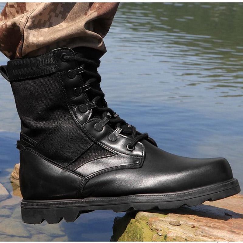 Outdoor non-slip shock absorber boots men's boots large size combat boots military boots winter