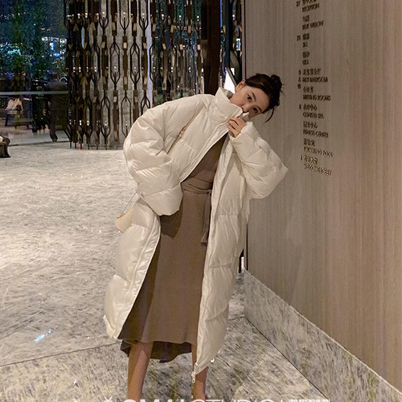 Fur Collar Cotton Clothes Women's Winter Coat Ladies Cotton-padded Jacket Loose Shiny Bread Coat Long-sleeved Top