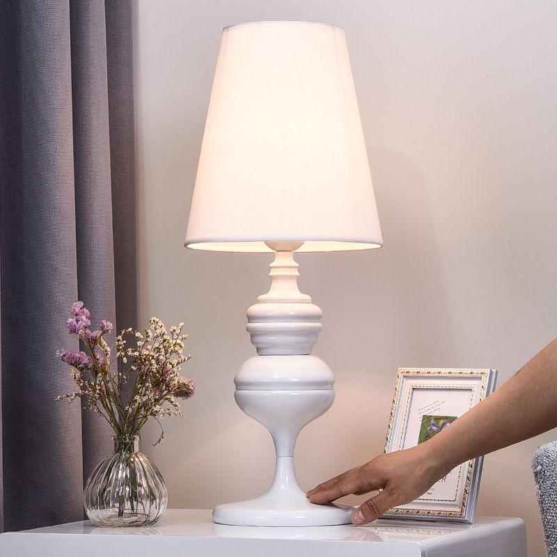 European Modern Fabric Table Lamps Led Desk Light for Living Room Bedroom Bedside Lamp Room Lighting