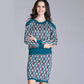 Women's Sweater Skirt Set Vintage Printed Off-shoulder Knitted Sweater Top and Bodycon Knitted Skirt Two-piece Set Female Outfits