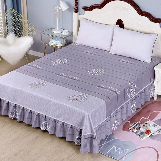 Princess Style Brushed Cotton Mattress Cover Double Mattress Simmons Non-slip Protective Cover