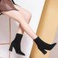 Autumn Winter Boots Women High Heels Female Martin Boots Ankle Buckle Fashion Pointed Toe 8.5CM
