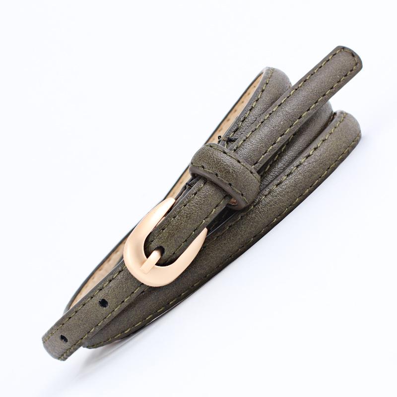 Fashion Decorative Thin Belts Ladies Pu Casual Decorative Denim Pin Buckle Belts