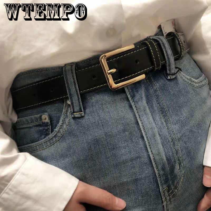 Fashion Classic buckle Ladies wide belt Women's high quality female casual leather belts for jeans