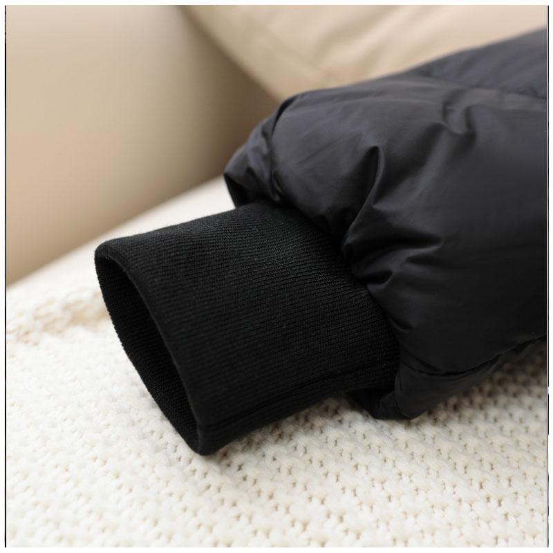 Short Down Jacket Women's Large Size White Duck Down Loose and Thick Women's Stand-up Collar Jacket