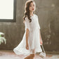 Girls' Dress 5-sleeve Summer Korean Style Version Children's A-line Princess Skirt Children's Mesh Skirt