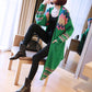 Vintage Rhombus Printed Knitted Cardigan Sweater Women Spring Autumn Oversized Knitted Jacket Loose Long Knitwear Outer Wear