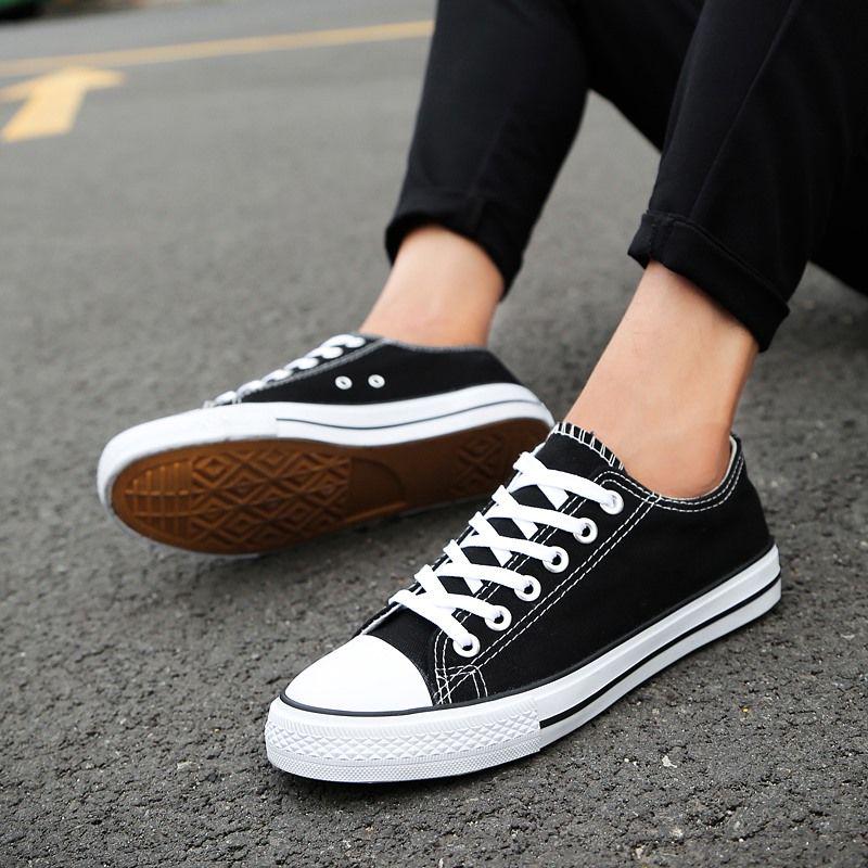 Men's Shoes Canvas Shoes Couple Canvas Shoes Men's Men's Cloth Shoes Board Shoes Low To White Shoes