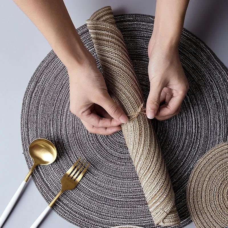 4pcs Nordic Table Insulation Mat Anti-scalding Mat Home Table Mat Table Cloth Mat