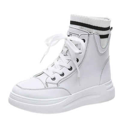 Autumn and Winter All-match Women's High-top Shoes Thick-soled Heightened Casual Shoes Student Martin Boots
