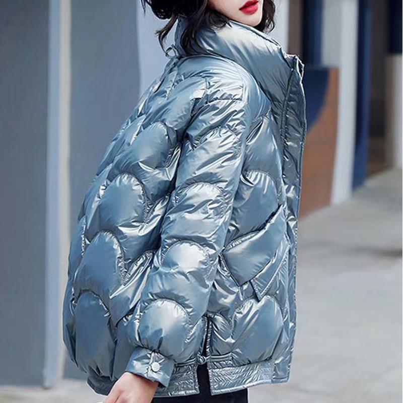 Lightweight Down Jacket Women Winter Thickening Short Stand-up Collar Bread Jacket White Duck Down Warm Winter Jacket