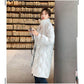 Women's Mid-length Cotton-padded Jacket with Stand-up Collar and Winter Shiny Face Over The Knee