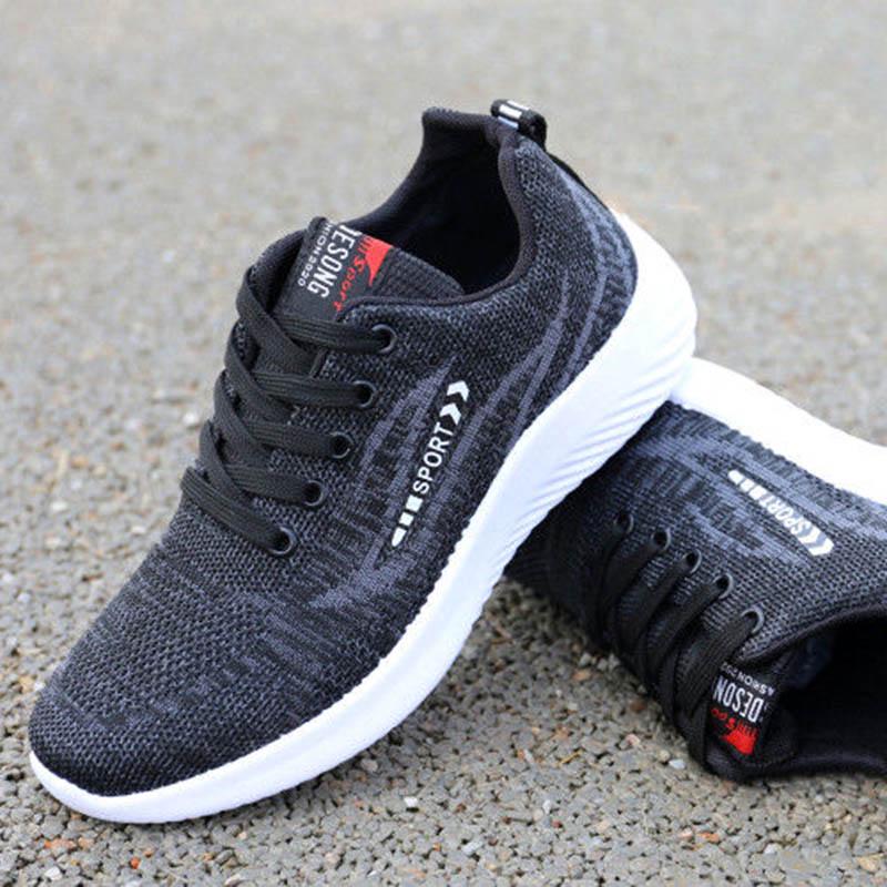 Plus Size 39-43 Men Mesh Sneakers Breathable Basketball Running Shoes Non-slip Wear-resistant Comfortable Skate Shoes