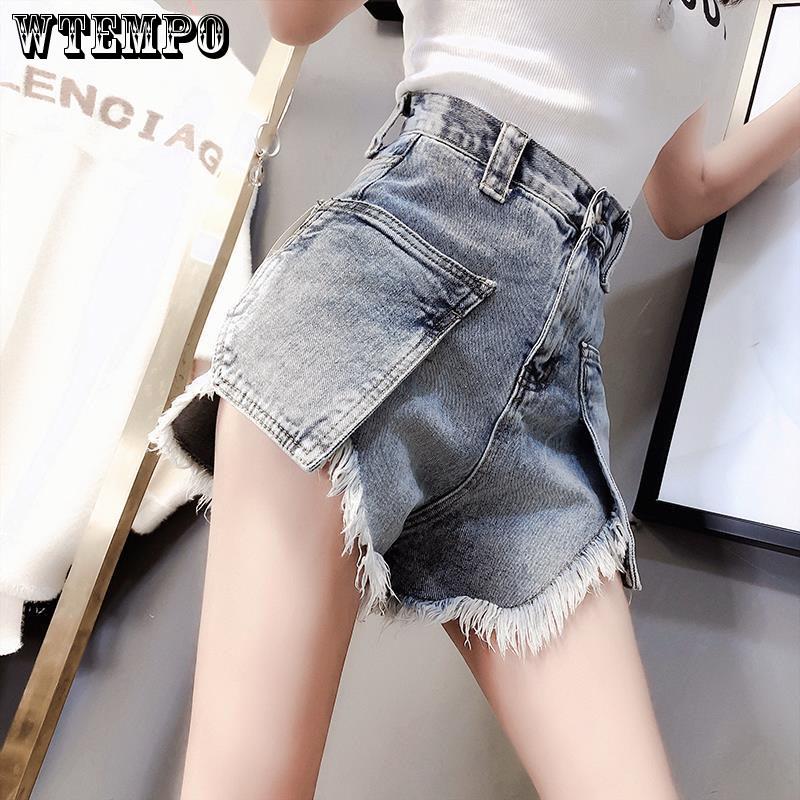 WTEMPO Brand Short Pants Women Casual Skinny Jean Denim Short Pants