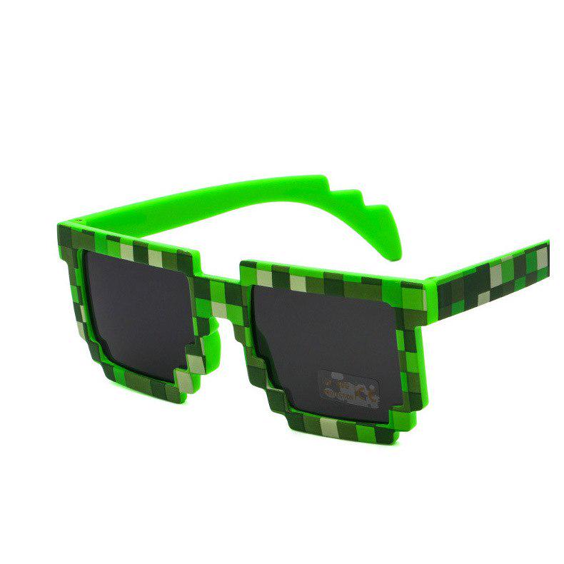 WTEMPO Vintage Square Novelty Mosaic Sun Glasses Unisex Pixel Sunglasses Trendy Glasses  Children Gi