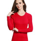 Women Winter Autumn Warm Clothes Thermal Underwear O-neck Tops Pants Tight Thicken Windproof Comfortable Soft Lining Long Sleeve High Elasticity Slim
