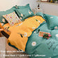 Fitted Sheet Bed Suit Four-piece Set of 1.5 Meters 1.8 M Bed Thick Grinding Cotton Home Bed Set of Gravar