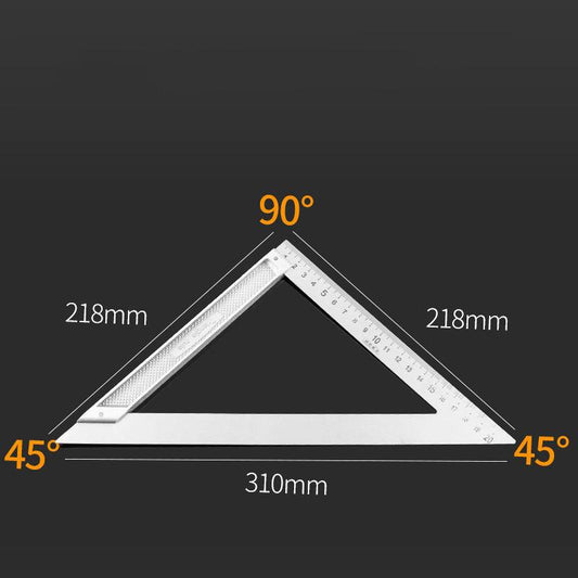 1/5 Pcs Stainless Steel Triangle L Ruler Woodworking Ruler 90 Degree Drawing Ruler