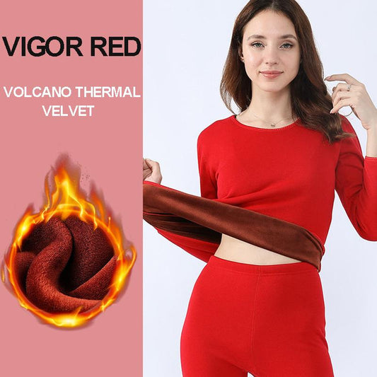 Women's Thermal Underwear Thickened Plus Velvet Youth Cotton Super Soft Couple Warm Suit Qiuyi Long Trousers
