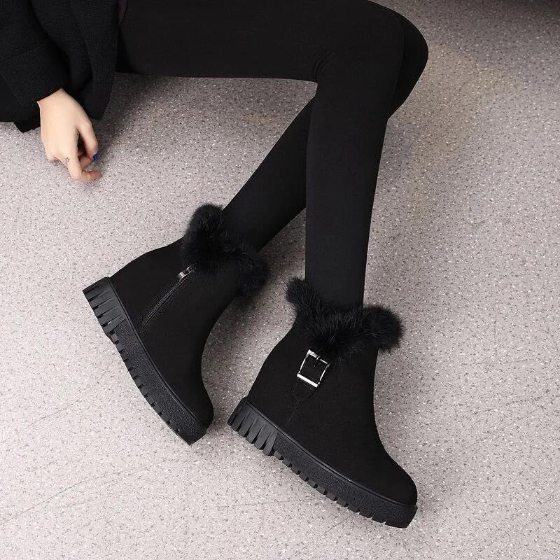 Winter Plus Velvet Snow Boots Women's Non-slip Warm Short Boots Thick Cotton Shoes