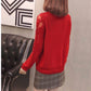 Spring and Autumn Hollow Base Shirt Loose Large Size Long Sleeve Top Fashion Simple Women's Sweater