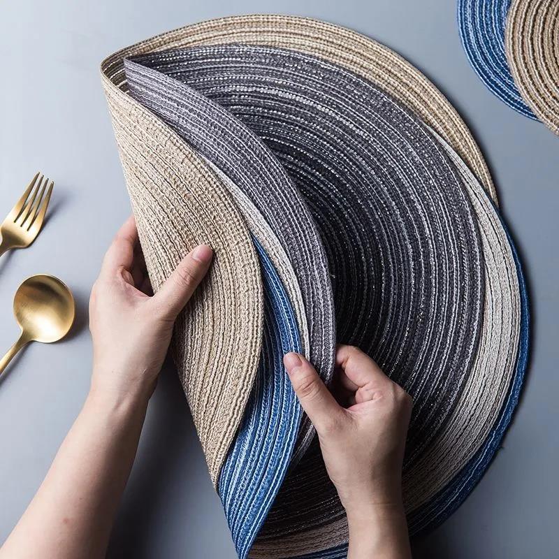 4pcs Nordic Table Insulation Mat Anti-scalding Mat Home Table Mat Table Cloth Mat