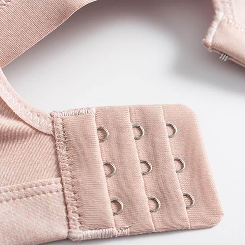 Thin Mould Cup Simple Style Fashion Glossy Design No Steel Ring Top Holder Shaped Side Retraction Anti-glare Anti-sagging Back Button Sports Bra