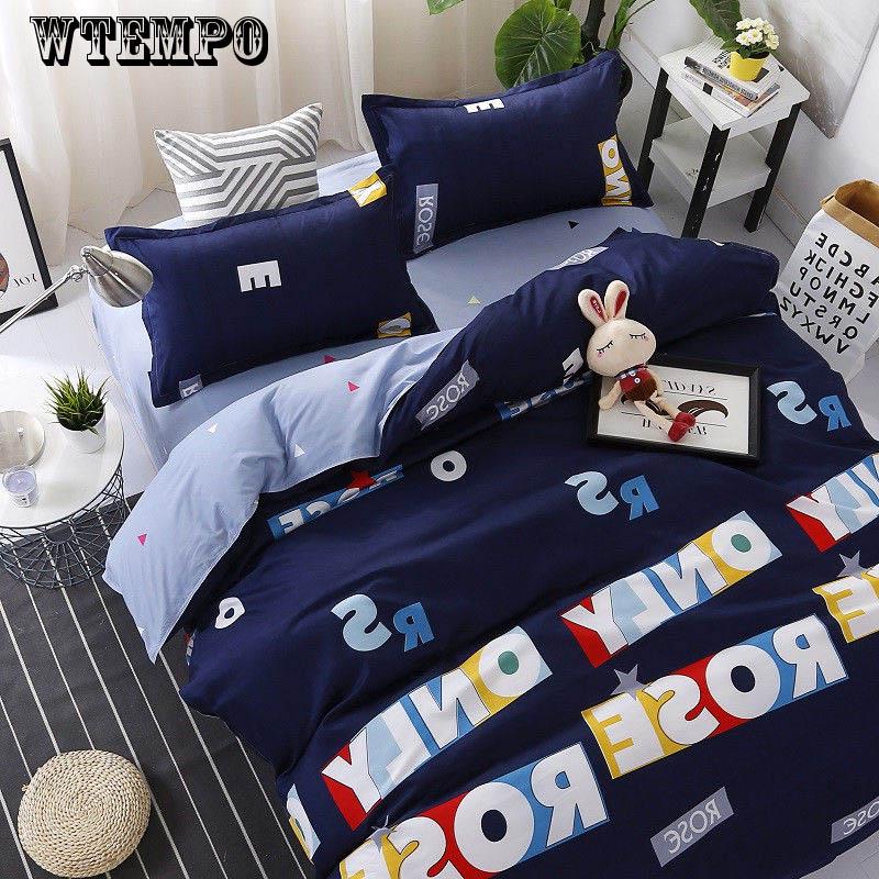 4pcs Cotton Super Soft Nude Sleeping Cotton Simple Fashion Quilt Cover