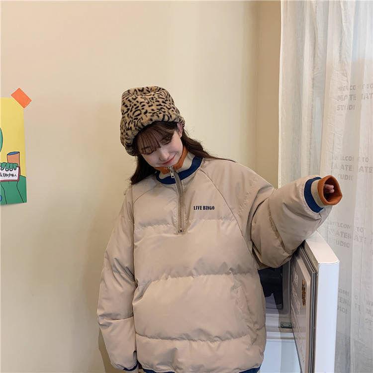Cotton Clothes Ins Winter Korean Version of The Loose Harajuku Style Student Bread Clothes Quilted Jacket Sweater Jacket Women