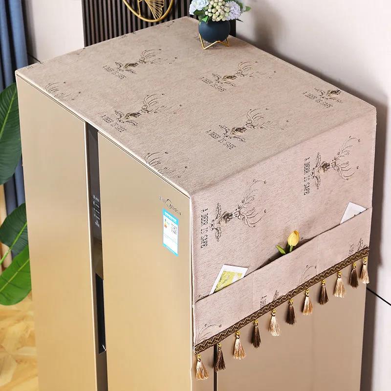 Modern Minimalist Refrigerator Dust Cover Home Appliance Protection Dust Cloth Home Textiles