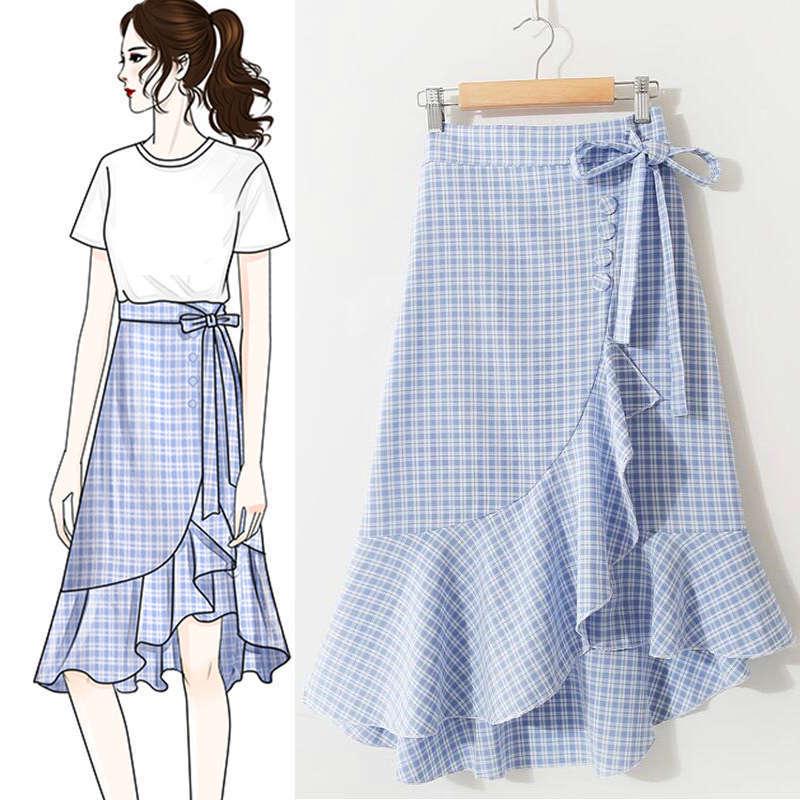 Ladies Retro Skirt Elegant Zipper Skirt Retro Pleated