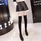 WTEMPO Black Lace High Waist Leather Short Pants Women Autumn and Winter Thin Elastic Waist Pockets Decor PU Leather Shorts