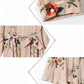 Chiffon Long-sleeved Large Skirt Dress Feminine Temperament Floral French Retro Waist Slim Elegant Dress Fabric Light and Breathable