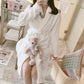 Coral Velvet Pajamas Nightgown Women's Autumn Winter Long Thickened Flannel Bathrobe Loose Outerwear Nightdress Home Wear
