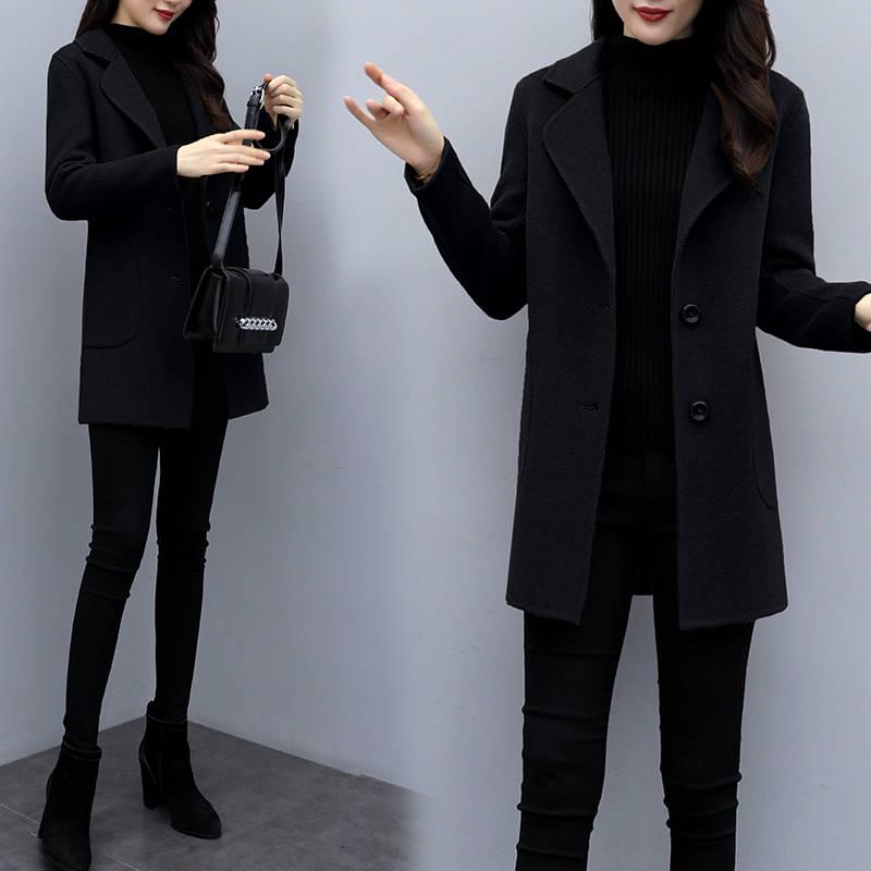 Woolen Coat Long Slim Blend Outerwear 2019 Women Overcoat Wool Coat Autumn Winter Jacket Clothes