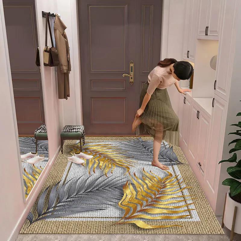 Entering Pad Easy To Clean Introduced Foot Pad Geometric Pattern Pedal Door Hall Carpet Kitchen Teller Home Mat Simple Wind